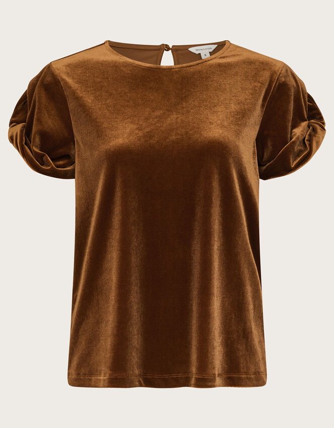 Viv Velvet T-Shirt , Bronze (BRONZE), large