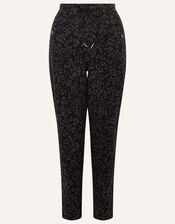 LOUNGE Animal Print Joggers, Black (BLACK), large