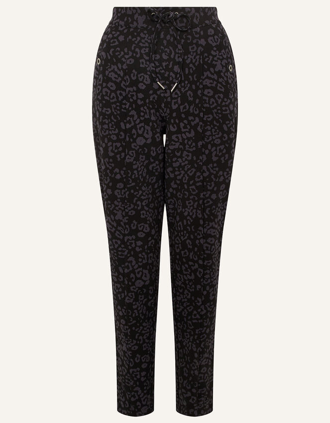 LOUNGE Animal Print Joggers, Black (BLACK), large