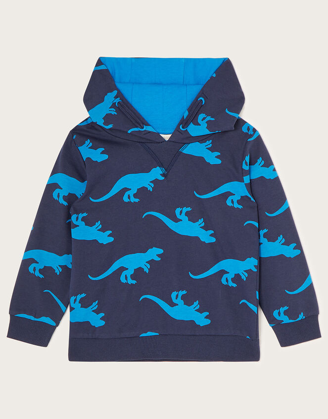 Dinosaur Silhouette Hoodie , Blue (BLUE), large