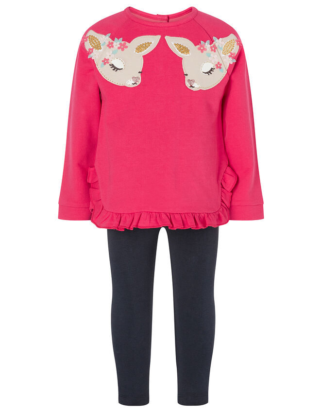 Baby Deer Sweatshirt and Leggings Set, Pink (PINK), large