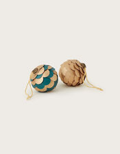 Paper Feather Bauble 2 Pack, , large