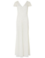 Marilyn Floral Embellished Bridal Dress, Ivory (IVORY), large