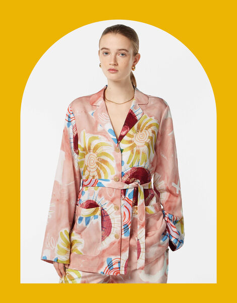Scotch and Soda Printed Blazer Pyjamas, Pink (PINK), large