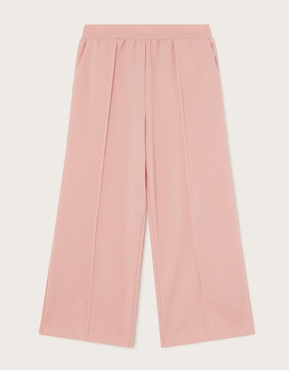 Ponte Pintuck Wide Leg Trousers, Pink (PINK), large