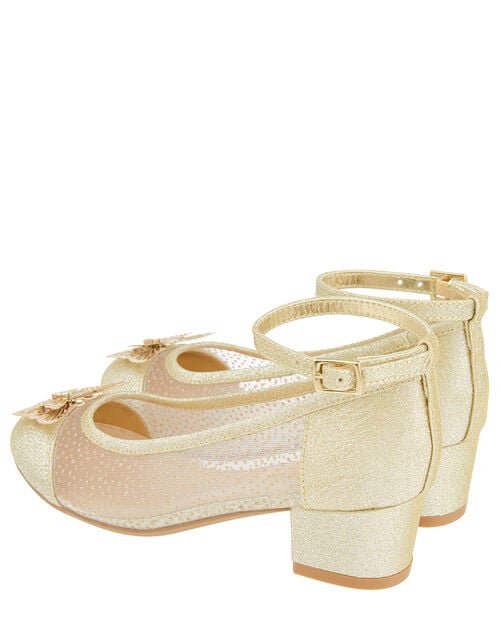 Butterfly Princess Sparkle Heeled Shoes, Gold (GOLD), large
