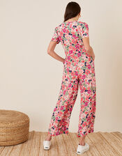 Monica Floral Wrap Jumpsuit, Pink (BLUSH), large