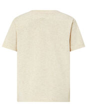 Tiger Printed T-Shirt, Camel (OATMEAL), large