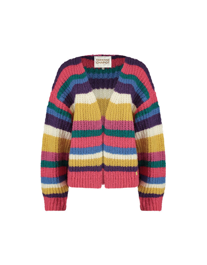 Fabienne Chapot Sue Stripe Cardigan, Multi (MULTI), large