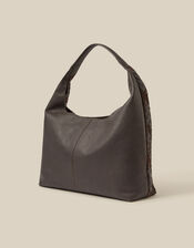 Adele Woven Leather Shoulder Bag, , large