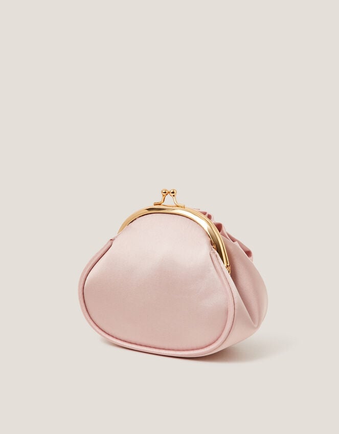 Satin Rose Clip Frame Bag & Hair Clips Set, , large