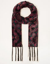 Medallion Print Velvet Scarf, , large
