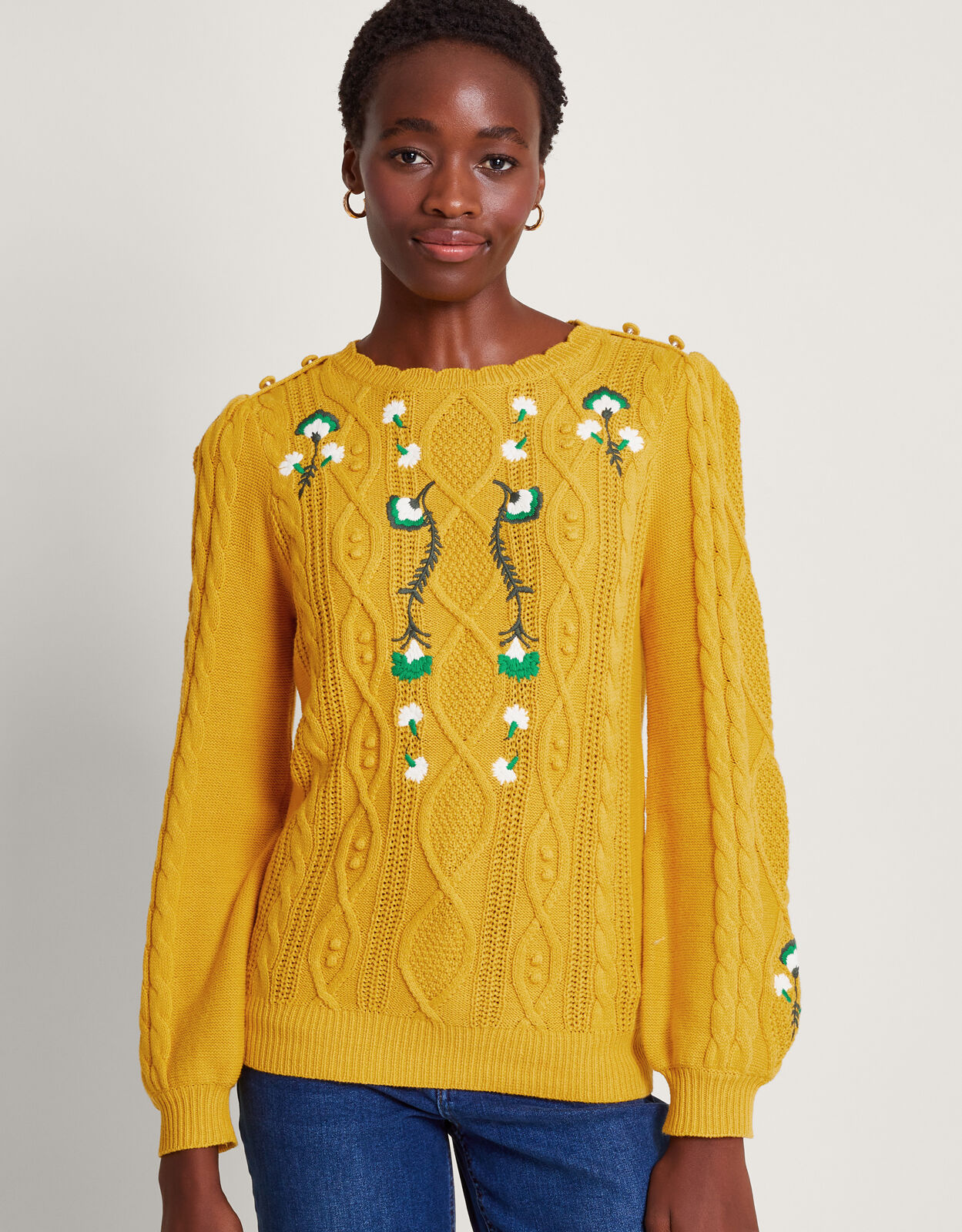 Yellow knit top jumper