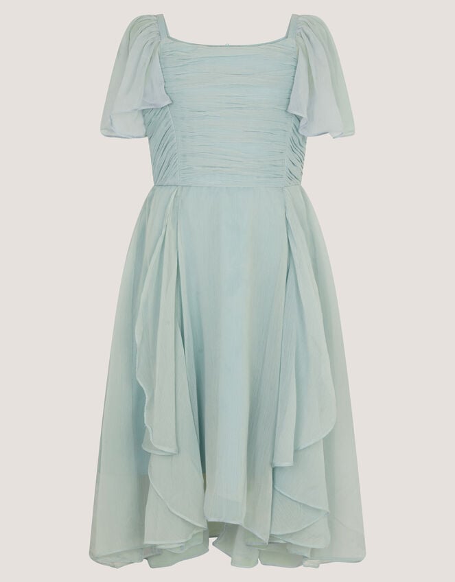 Joy Waterfall Ruffle Chiffon Maxi Dress, Green (SAGE), large