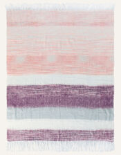 Colour Block Soft Blanket Throw, , large