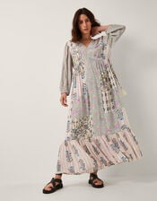 Selene Floral Long Sleeve Maxi Dress, Ivory (IVORY), large