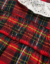 Newborn Tartan Romper and Tights Set, Red (RED), large