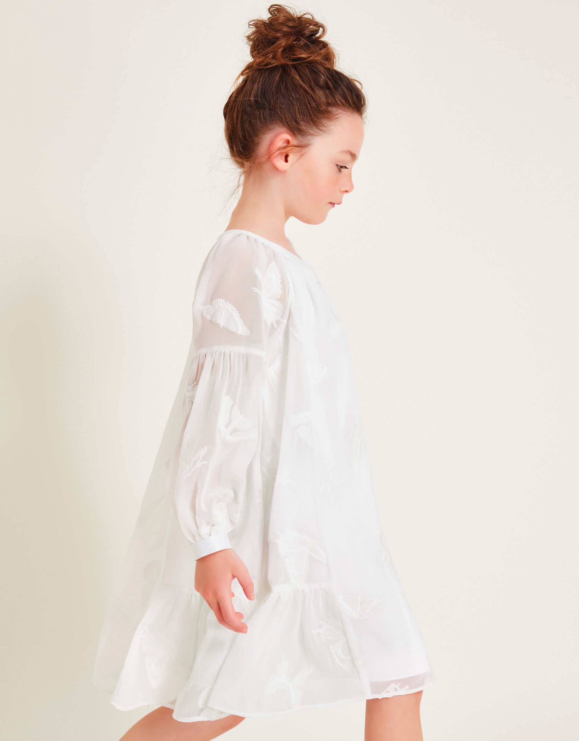 Girls white tunic dress top