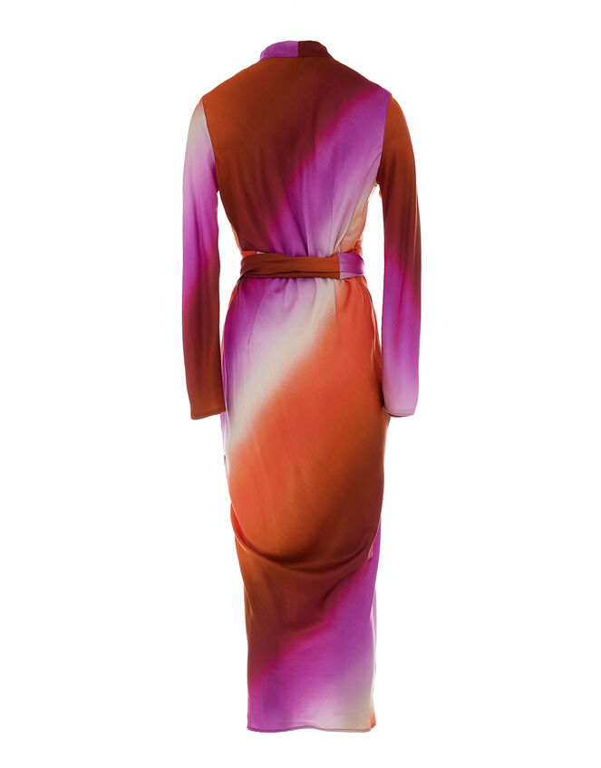 Devotion Twins Ombre Satin Dress, Purple (PURPLE), large