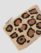 Leopard Beaded Coin Purse, , large