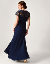 Monica Lace Bridesmaid Dress, Blue (NAVY), large