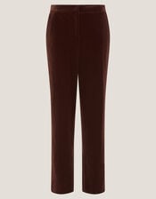 Mila Straight Velvet Pants, Copper (COPPER), large