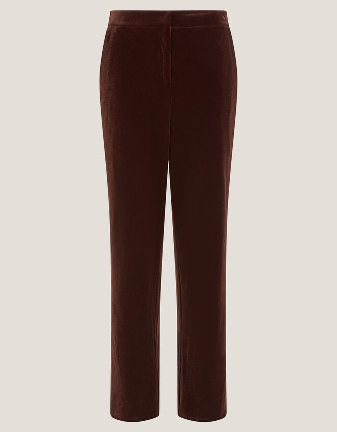 Mila Straight Velvet Pants, Copper (COPPER), large