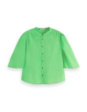 Scotch and Soda Flutter Sleeve Shirt, Green (GREEN), large