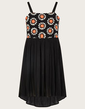 Crochet Dress, Black (BLACK), large