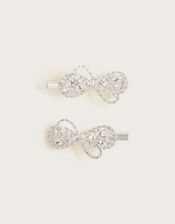 2-Pack Bling Bow Hair Clips, , large