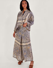 One Hundred Stars Mehndi Print Shirt, Blue (BLUE), large