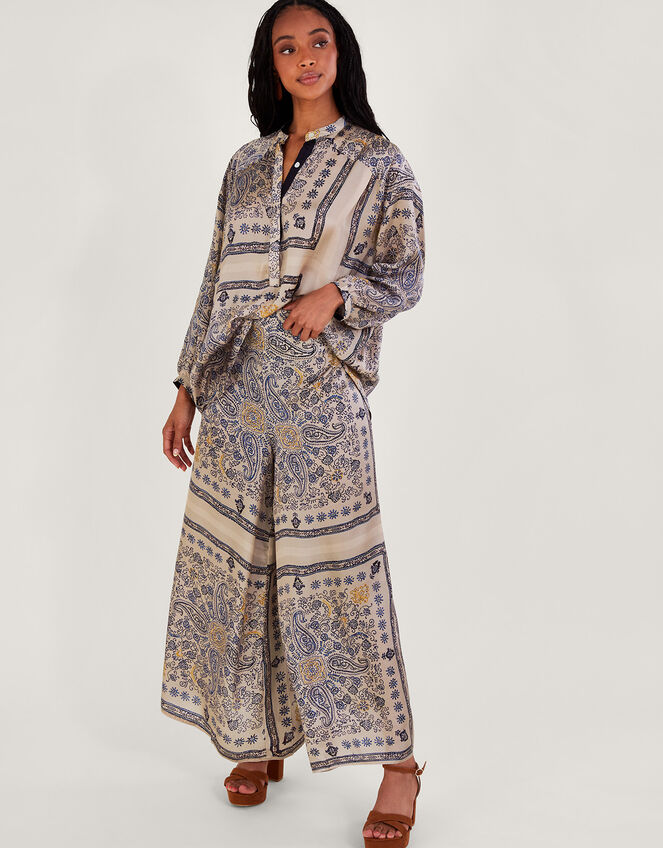 One Hundred Stars Mehndi Print Shirt, Blue (BLUE), large
