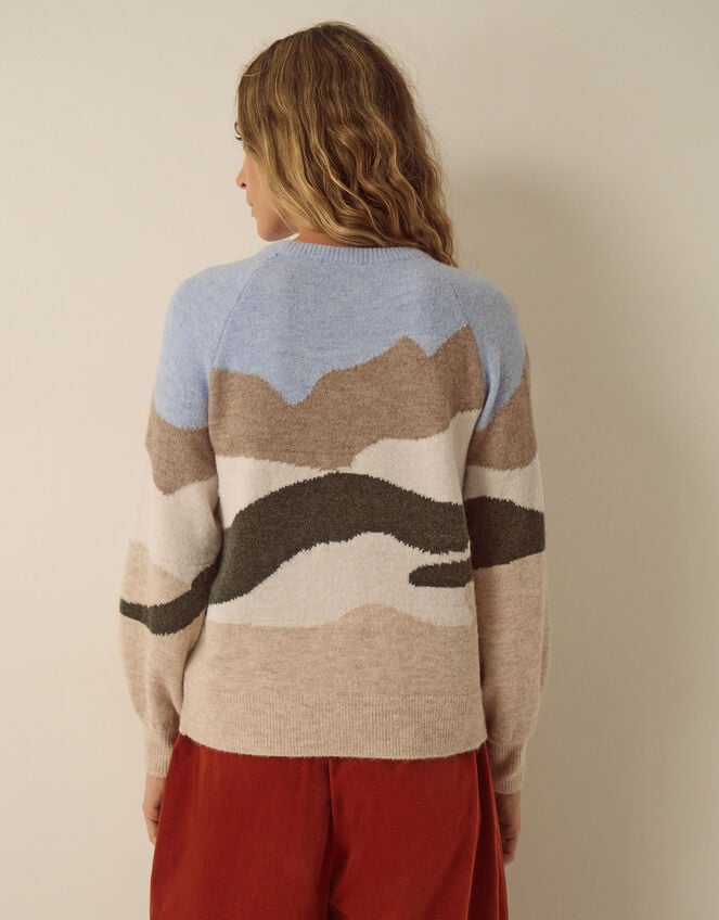 Selah Ski Scene Crew Neck Jumper, Blue (PALE BLUE), large