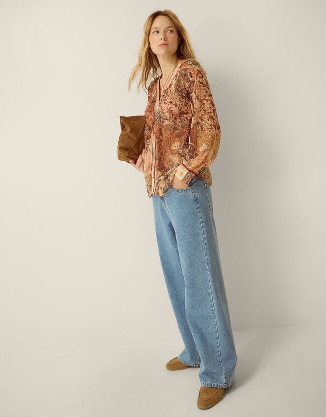 Lillian Wide Leg Jeans, Blue (LIGHT AUTHENTIC), large