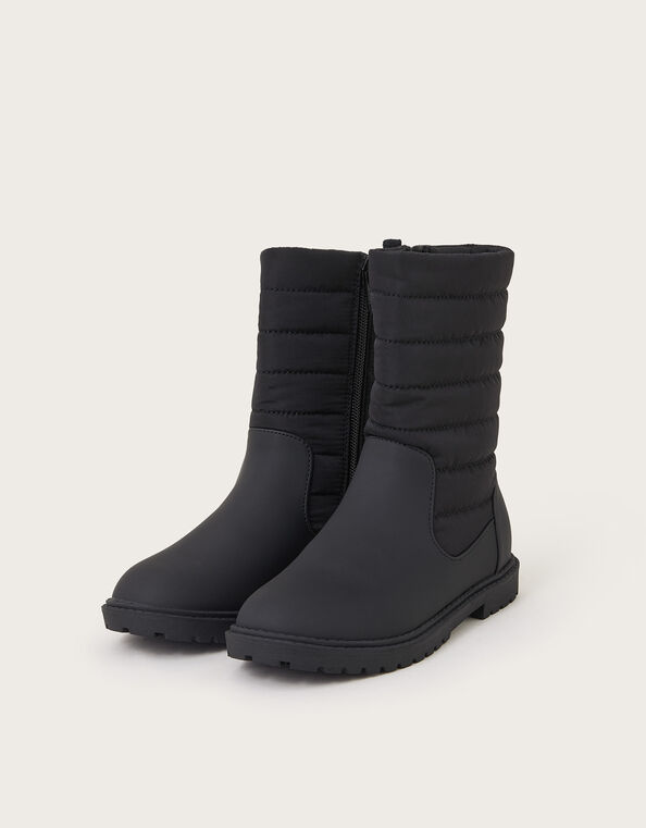 Quilted Chelsea Boots, Black (BLACK), large