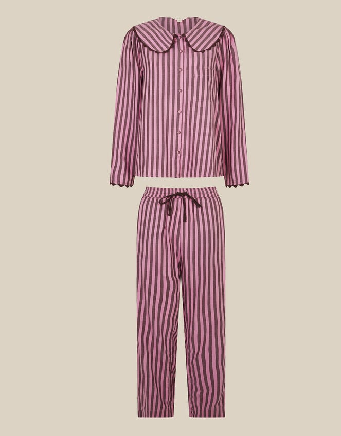 Sylvie Stripe Long Pyjamas Set, Pink (PINK), large