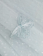 Land of Wonder Butterfly Wings Glitter Dress, Gray (GREY), large