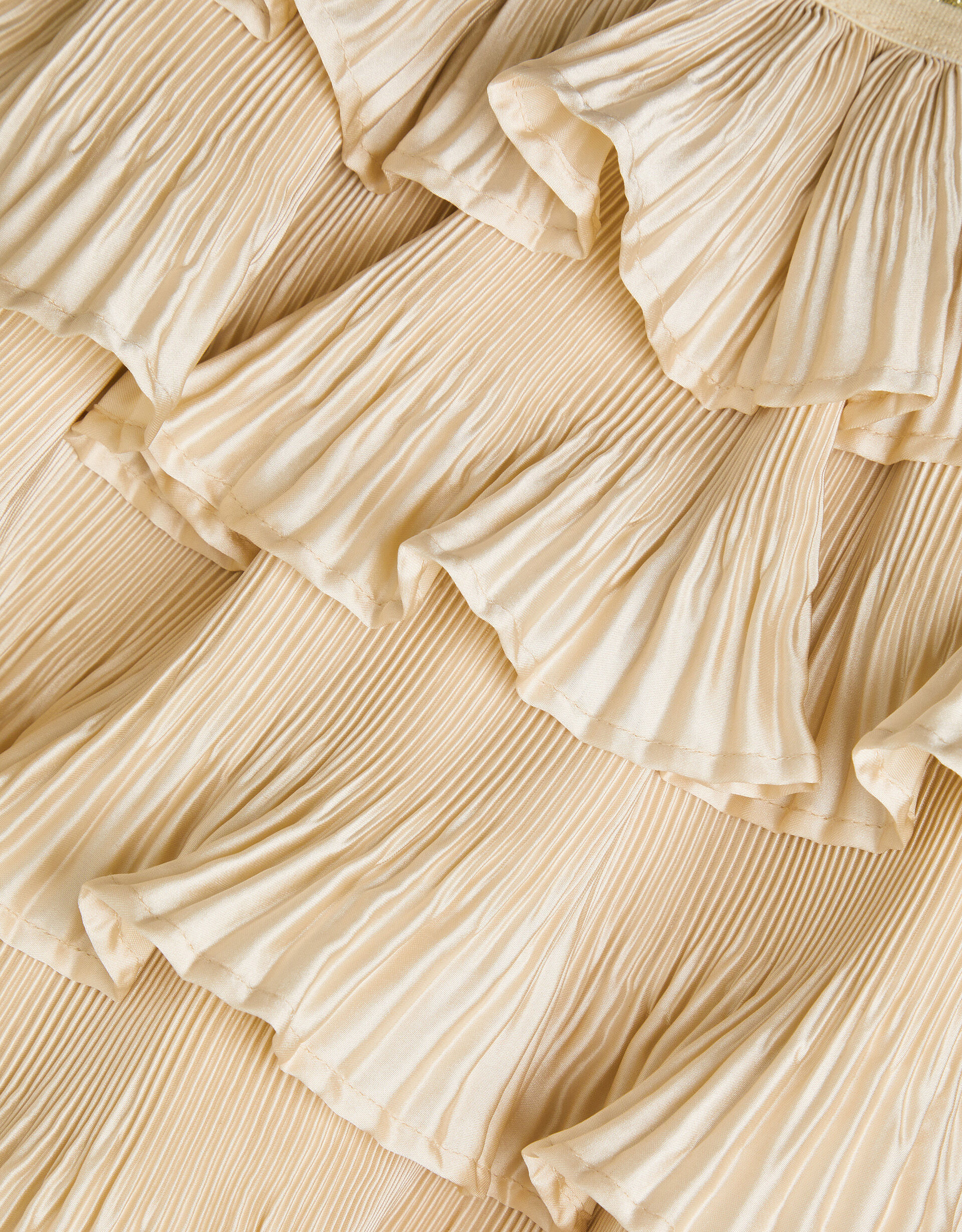 Satin skirt ruffle cheap