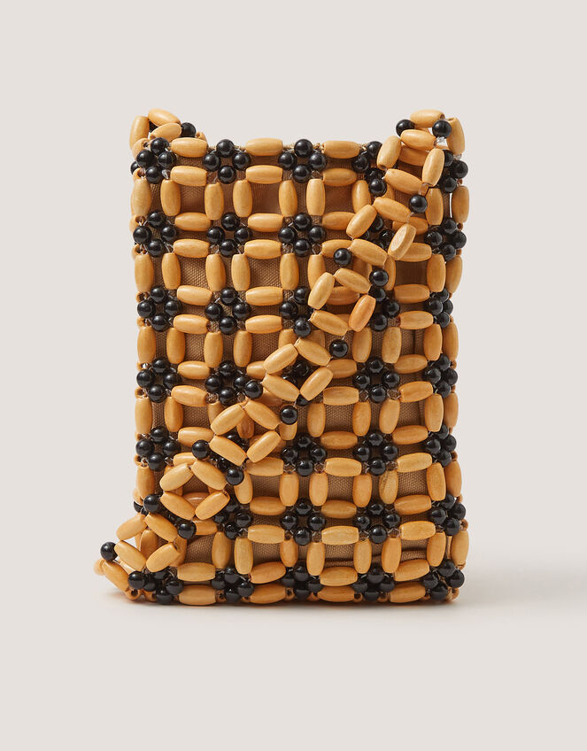 Joli Wooden Bead Crossbody Bag, , large
