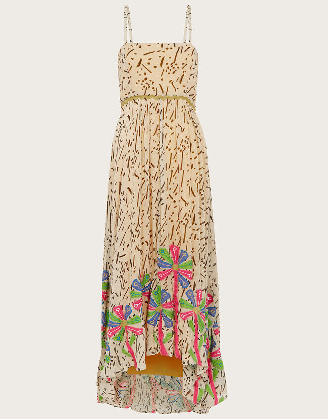 Handkerchief Hem Print Dress with LENZING™ ECOVERO™, Yellow (YELLOW), large