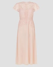 Monica Lace Midi Dress, Pink (SOFT PINK), large