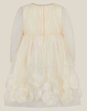 Baby Remi Rose Appliqu&eacute; Glitter Party Dress, Gold (GOLD), large