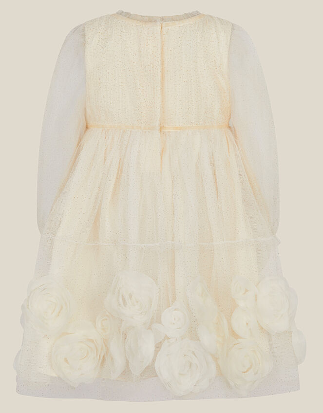 Baby Remi Rose Appliqu&eacute; Glitter Party Dress, Gold (GOLD), large