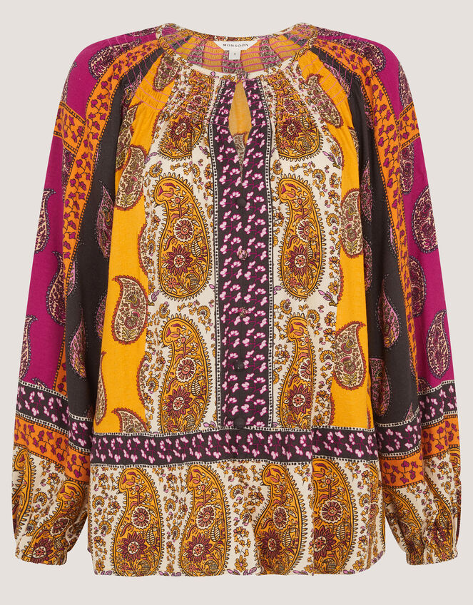 Magdalena Paisley Print Blouse, Pink (PINK), large