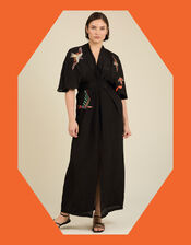 Tallulah and Hope Longer-Length Tie Dress , Black (BLACK), large