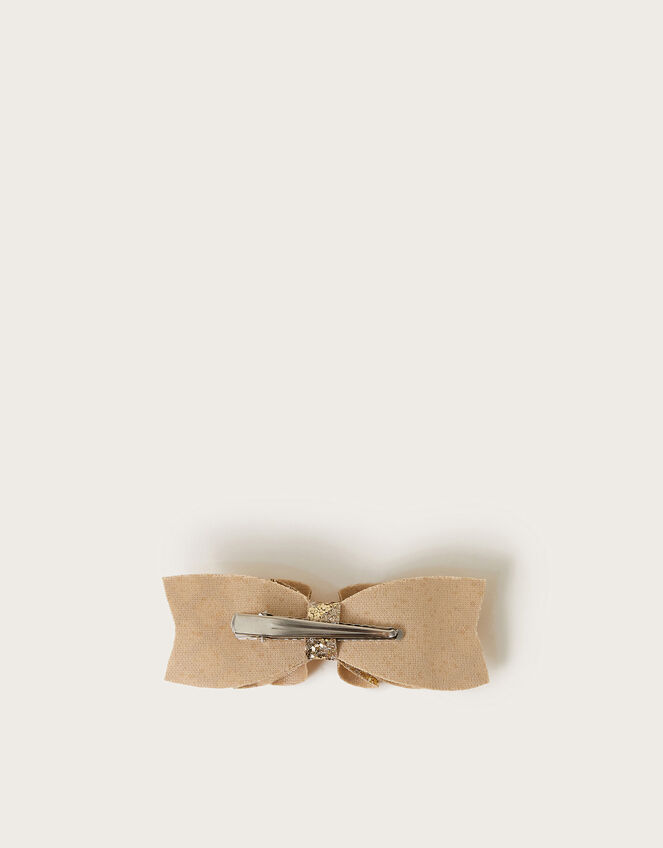 Glitter Bow Hair Clip, , large