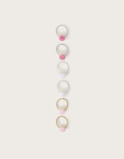 6-Pack Pom Hair Bands, , large