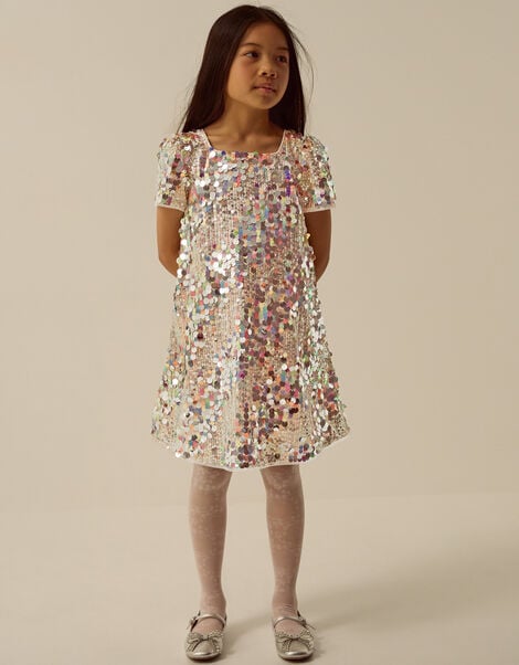 Zoe Rainbow Sequin Party Dress, Multi (MULTI), large