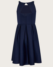 Scuba Racerback Prom Dress, Blue (NAVY), large