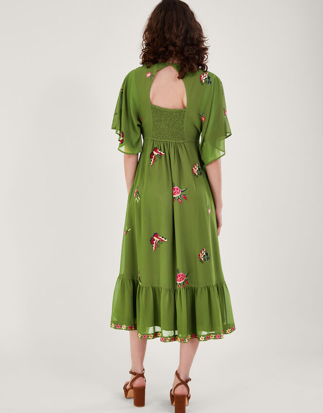 Renee Wrap Dress, Green (GREEN), large